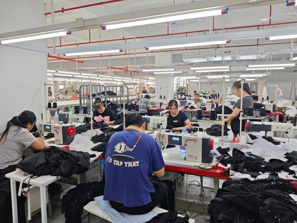 sewing workplace clothing factory